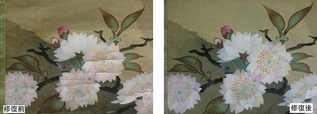 日本画家・滝 秋方先生の軸の修復例です。